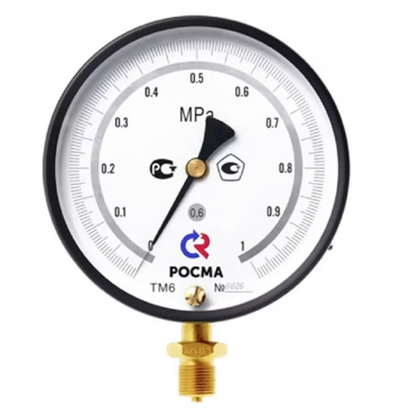 Мановакуумметр Росма ТМВ-610РМТИ.00 (-1-5 кгс/см2) M20x1.5 0.6 ЗП общетехнический 150 мм, манометр точных измерений, радиальное присоединение,-1-5 кгс/см2, резьба M20x1.5, класс точности 0.6