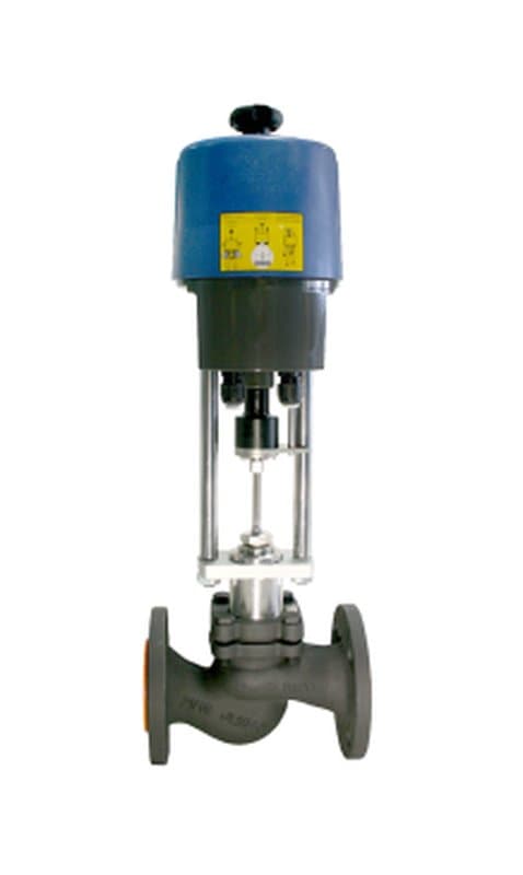 Клапан регулирующий двухходовой Гранрег КМ125Ф Ду32 Ру16, серый чугун GG25, фланцевый, Kvs=15, Tmax до 250°С с трехпозиционным электроприводом СМП0,7 24В