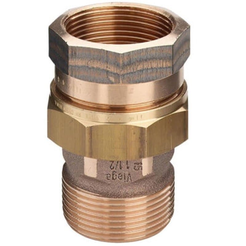 Соединитель Viega 271HB 1 1/2 Ду40 Ру25 разъёмный, корпус-бронза, с плоским уплотнением, наружная и внутренняя резьба