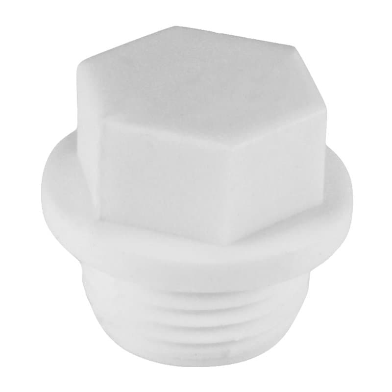 Заглушка полипропиленовая PP-R VALFEX 25х3/4″ Дн25x20 Ру25 наружная резьба белая