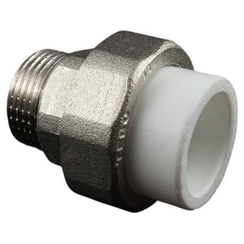 Муфта PP-R комбинированная Valfex Дн25х3/4 разъемная белая НР для радиатора