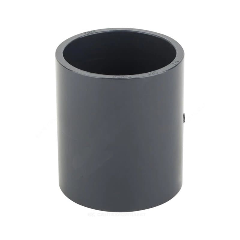 Муфта соединительная Aquaviva Дн40 Ру10 напорная, под клеевое соединение, ПВХ, серая