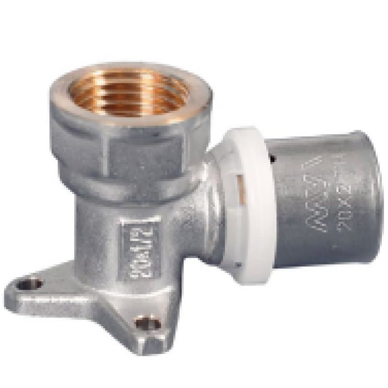 Водорозетка MVI PF.533.0404 Дн16х1/2″ Ру16, внутренняя резьба / пресс, корпус - никелированная латунь