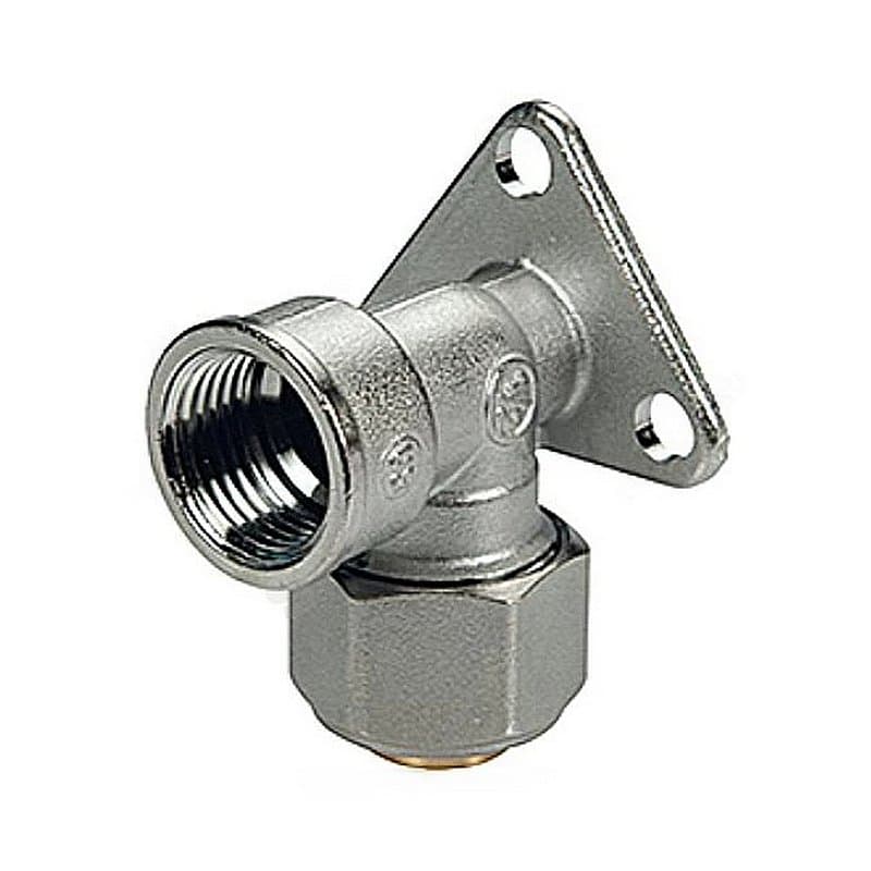 Водорозетка Giacomini R572AM Дн20x1/2″ Ру10 внутренняя / обжим, корпус - хромированная латунь, для металлопластиковых труб