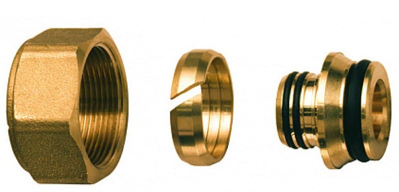 Фитинг концовка FAR FC 6056 Ду20x2 Ру10 с накидной гайкой М33х1.5 для металлопластиковых труб