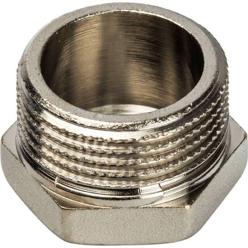 Заглушка STOUT SFT-0025 3/8″ Ду10 Ру16, корпус - латунь никелированная, наружная резьба