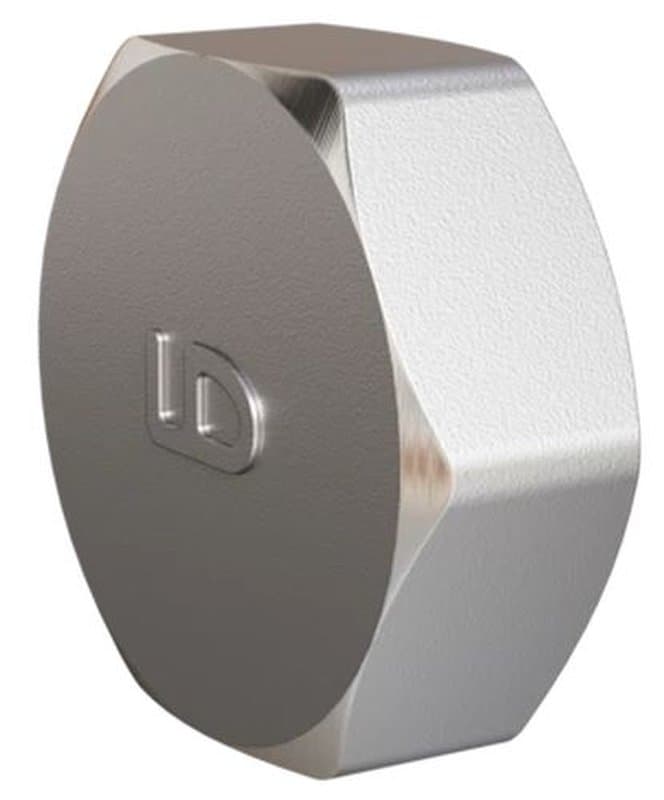 Заглушка LD 3/4″ Ду20 латунная, с внутренней резьбой, никелированная