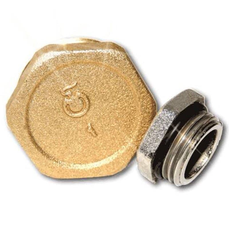 Заглушка Цветлит ZW 1″ Ду25  Ру10 наружная резьба латунная никелированная