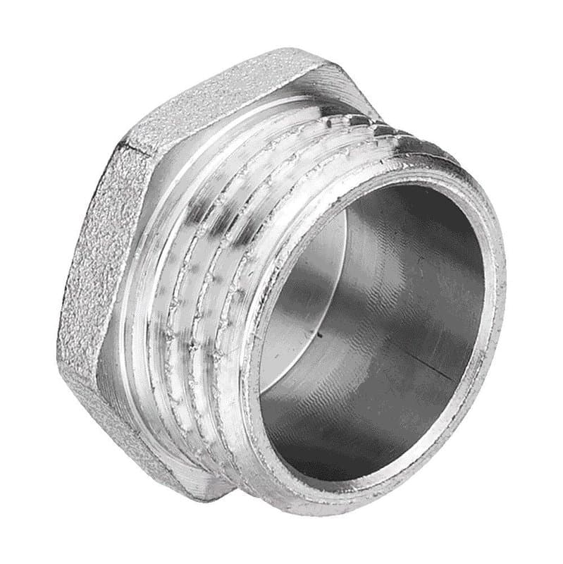 Заглушка латунная AQUALINK 1″ Ду25 Ру35 наружная резьба никелированная