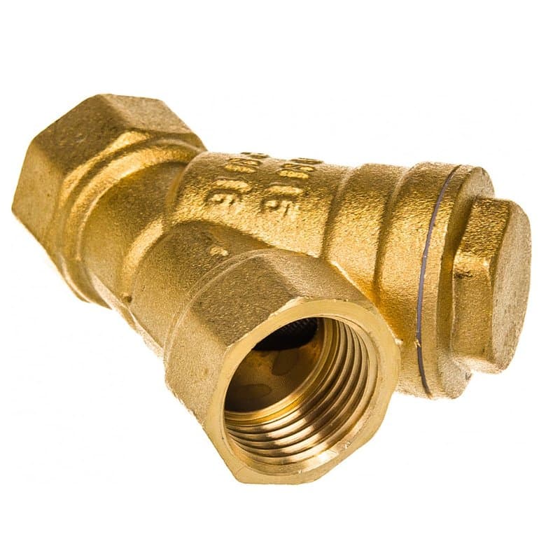 Фильтр-грязевик сетчатый Unipump G1/2″ Ду15 Ру16 Y-образный, латунный, внутренняя резьба