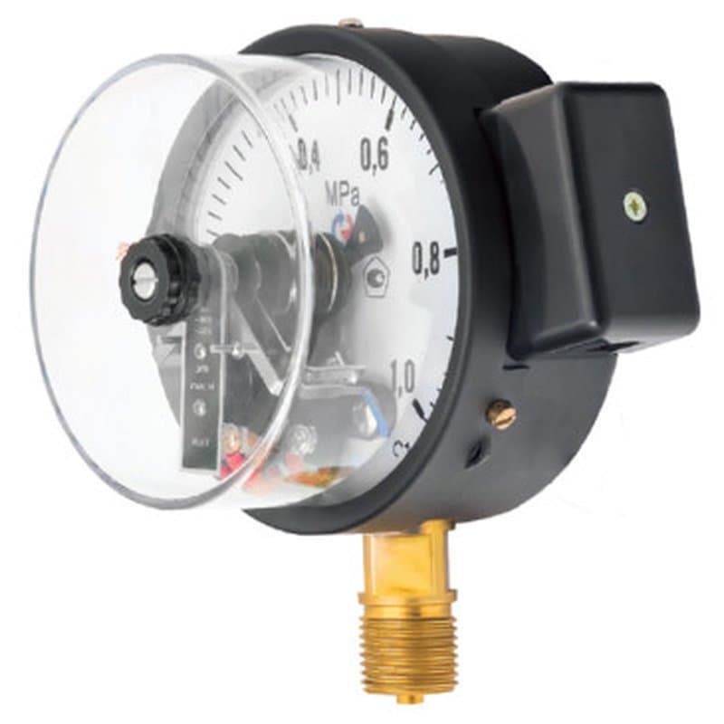 Манометр Росма ТМ-510Р.01 (0-1,6MПa) M20x1,5 1.5, общетехнический 100мм, тип ТМ-510Р, радиальное присоединение, с электроконтактной приставкой тип I, резьба M20x1.5, класс точности 1.5