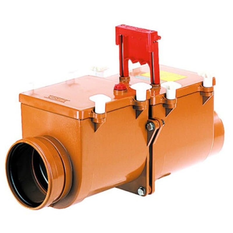 Клапан обратный канализационный HL 715.2EPC Дн160 безнапорный с электроприводной заслонкой, ручным затвором, прочисткой и выходом для ПК