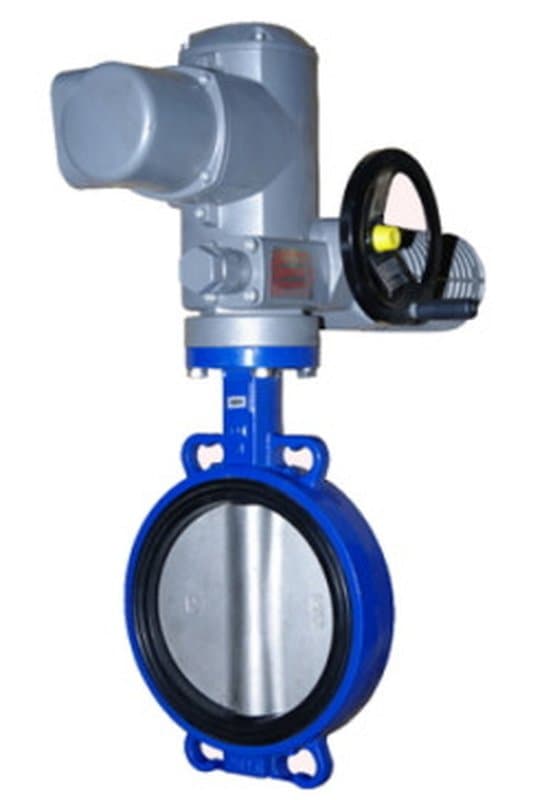 Затвор межфланцевый Jafar 4497 Ду600 Ру10 с э/приводом AUMA SA35.1