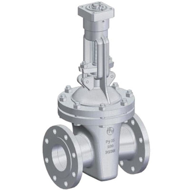 Задвижка клиновая ЧАЗ ЗКЛПЭ-25ХЛ 30лс964нж Ду150 Ру25 фланцевая, корпус - сталь, уплотнение - ТРГ, под привод