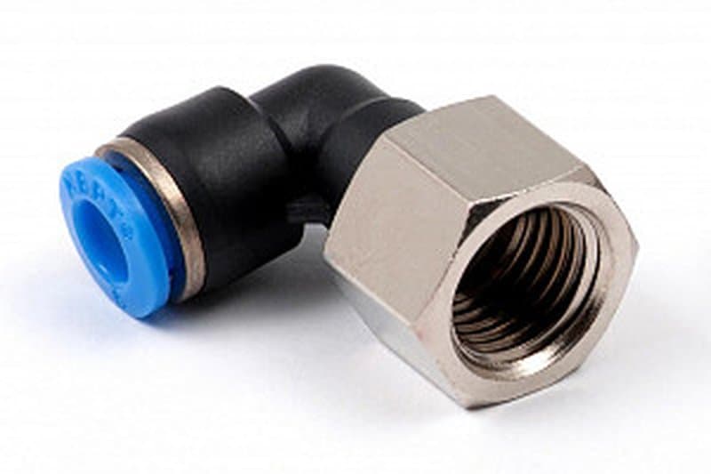 Пневмофитинг цанговый L-образный с внутренней резьбой PLF 6-02 (R1/4")