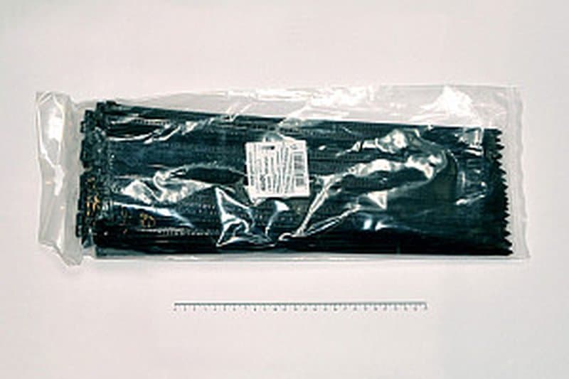 Кабельная стяжка чёрная 8х400 мм пластиковая (100 шт)