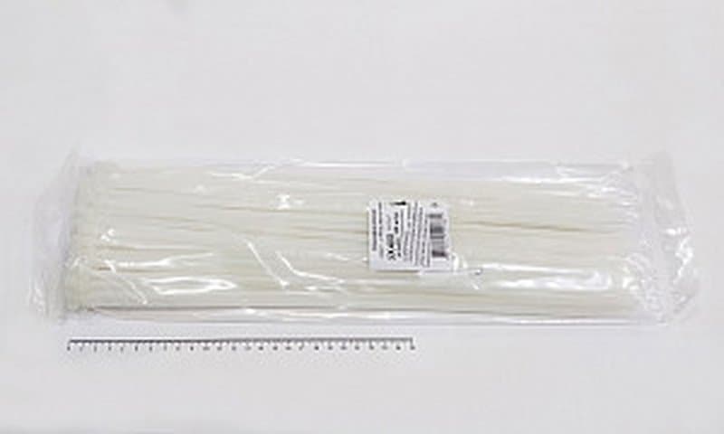 Кабельная стяжка белая 5х400 мм пластиковая (100 шт)