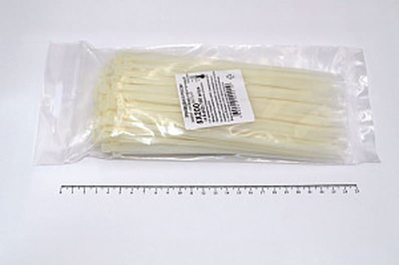 Кабельная стяжка белая 5х200 мм пластиковая (100 шт)
