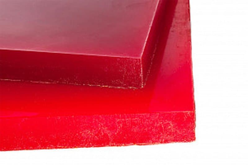 Полиуретан листовой 40 мм (500х500 мм, 12.5 кг, красный) Россия