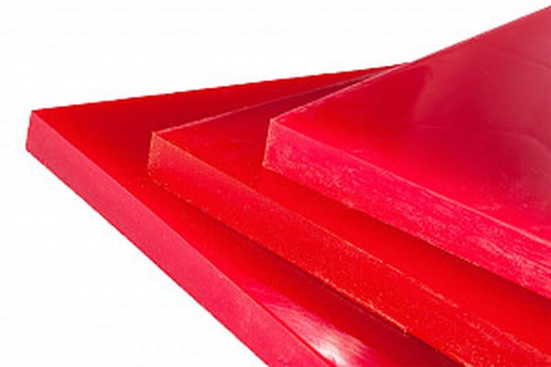 Полиуретан листовой 25 мм (500х500 мм, 7.8 кг, красный) Россия