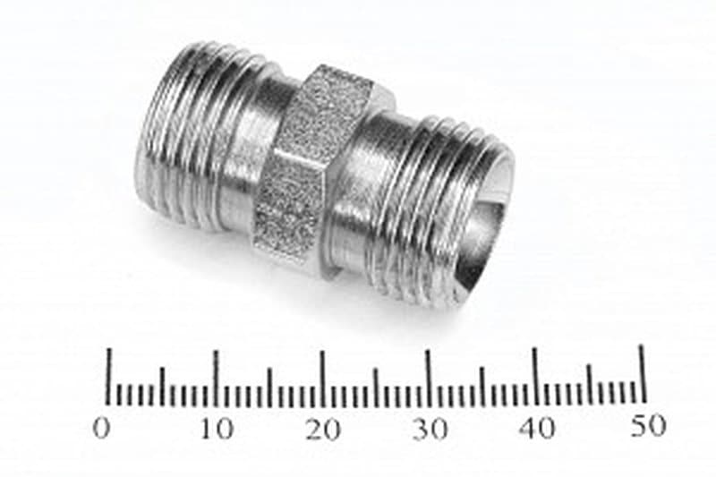 Штуцер для РВД соединительный 22/22 М18х1.5 - М18х1.5 грань S19