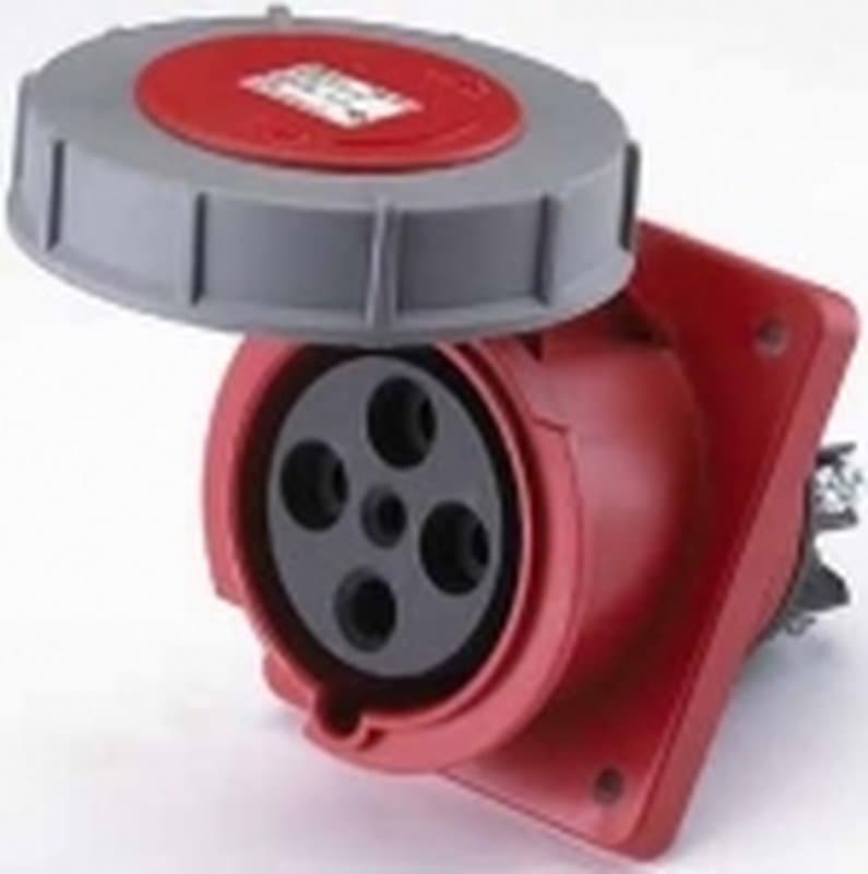 Розетка силовая (CEE) панельная (фланцевая) 26057DEK