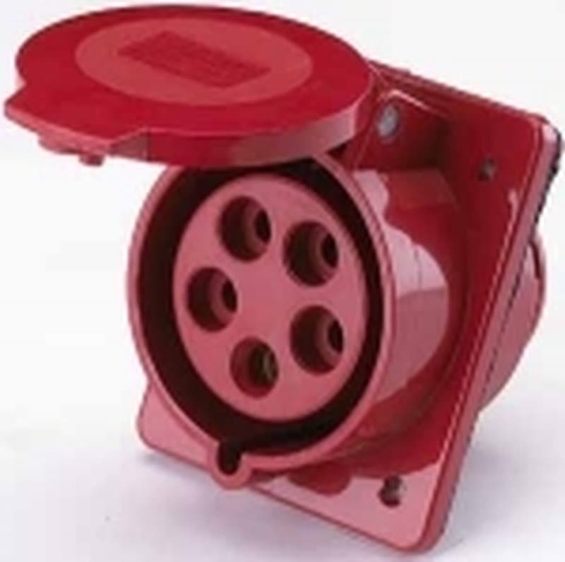 Розетка силовая (CEE) панельная (фланцевая) 26055DEK