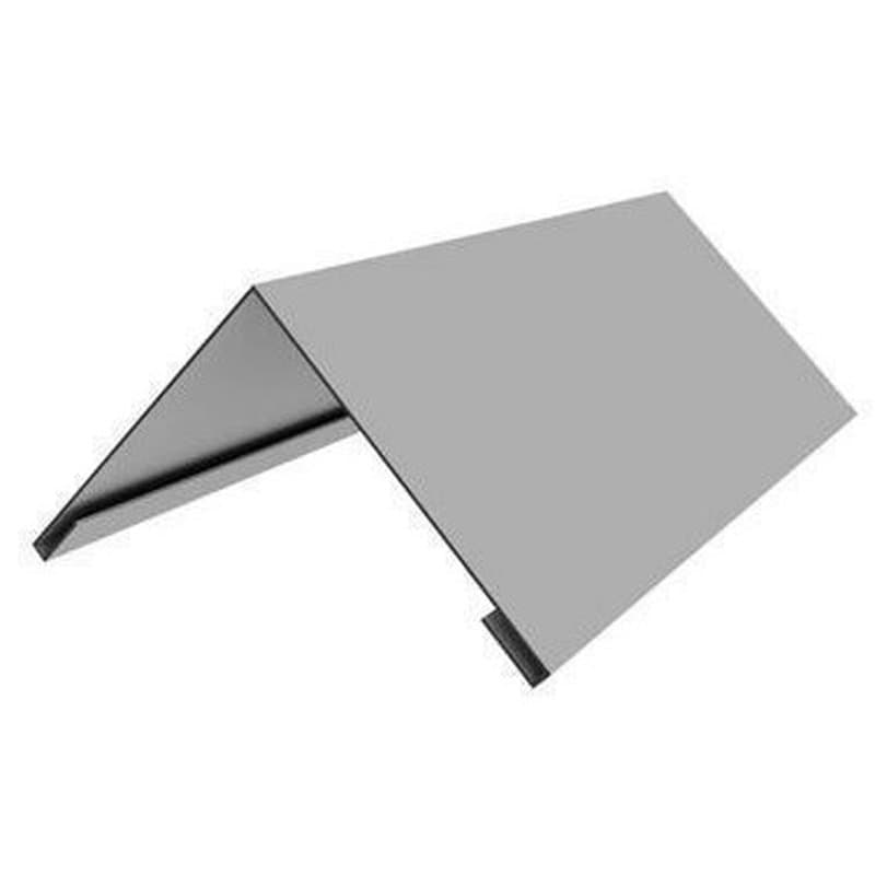 конек плоский с подгибом 0,45х150х150х2000 RAL 8017 шок-кор